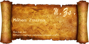 Méhes Zsuzsa névjegykártya